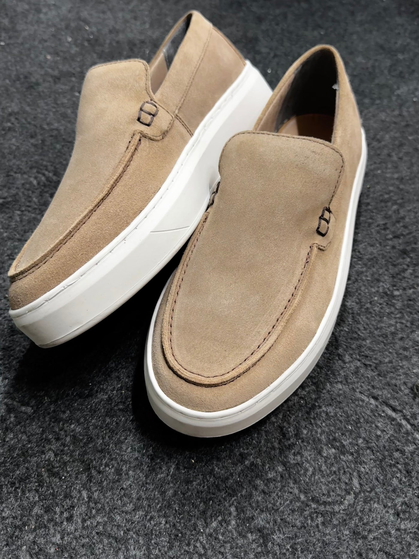 BEIGE SUEDE LEATHER LOAFER