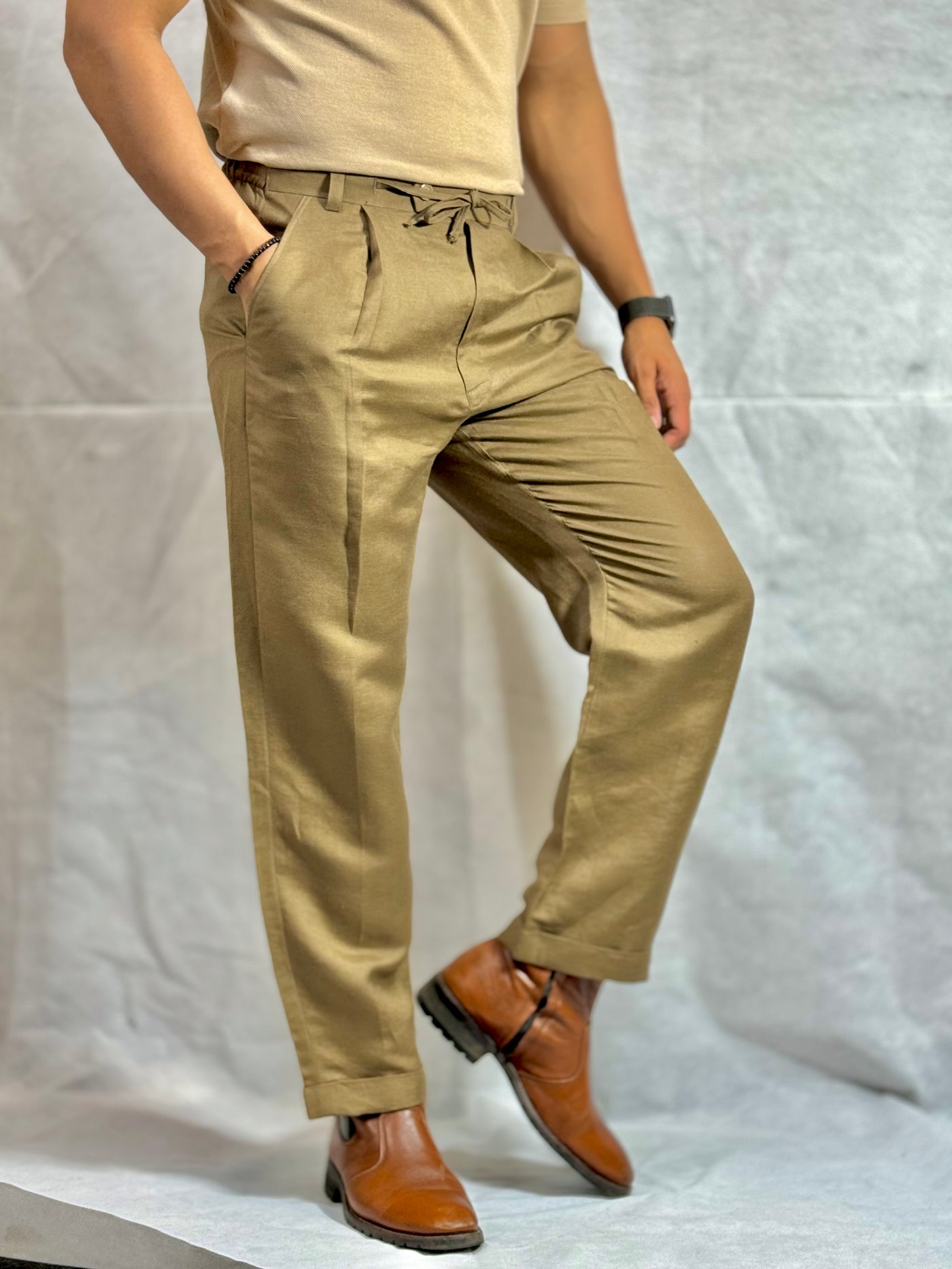 PREMIUM DRAWSTRING LINEN TROUSER