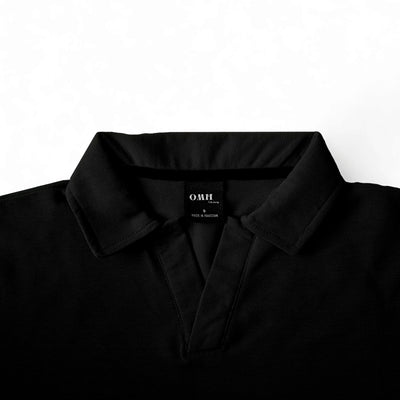 BLACK JOHNNY COLLAR POLO