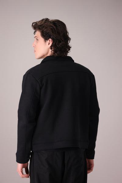 Black Fleece Trucker Jacket