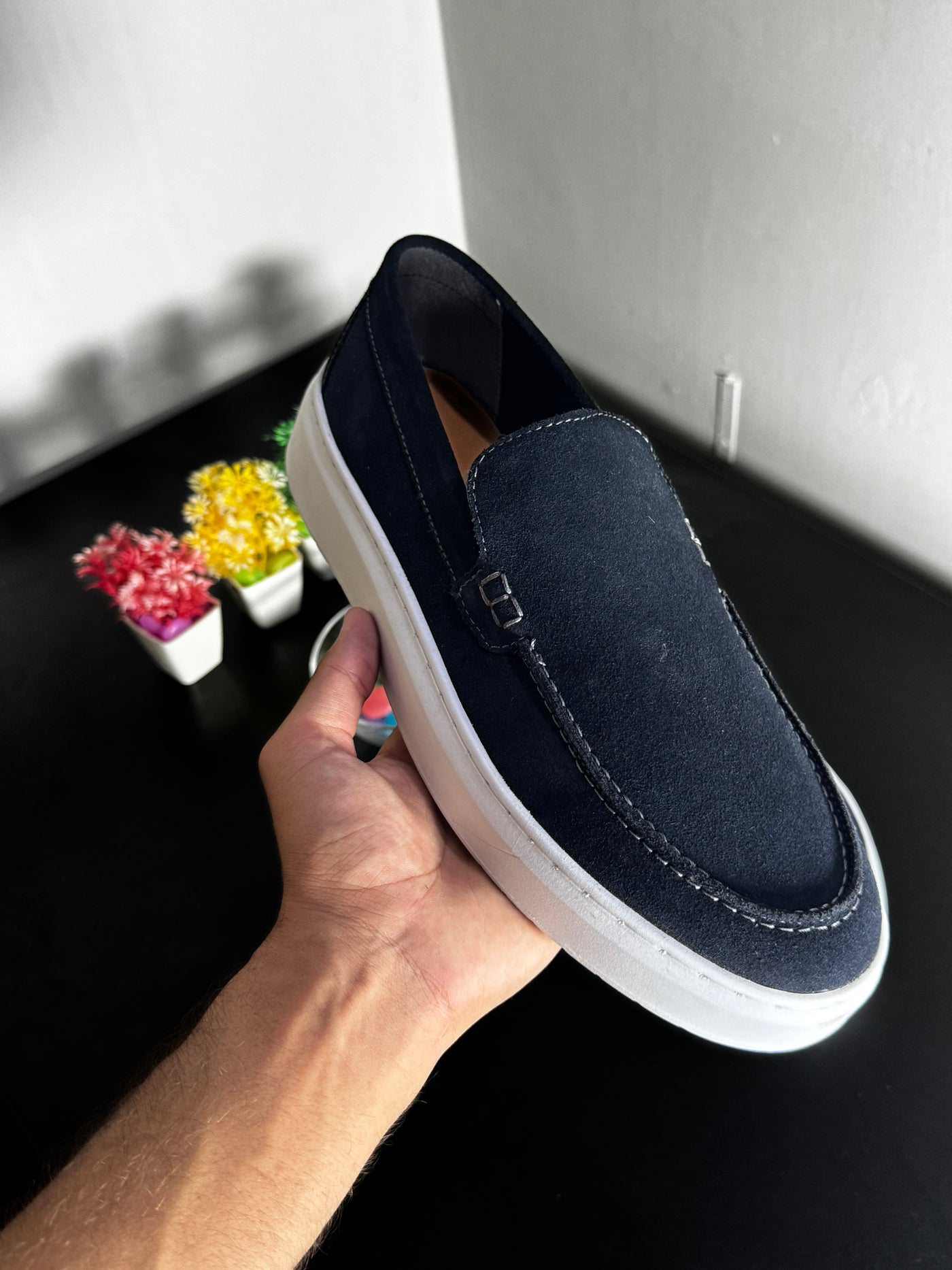 DARK GREY SUEDE LEATHER LOAFER